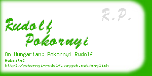 rudolf pokornyi business card